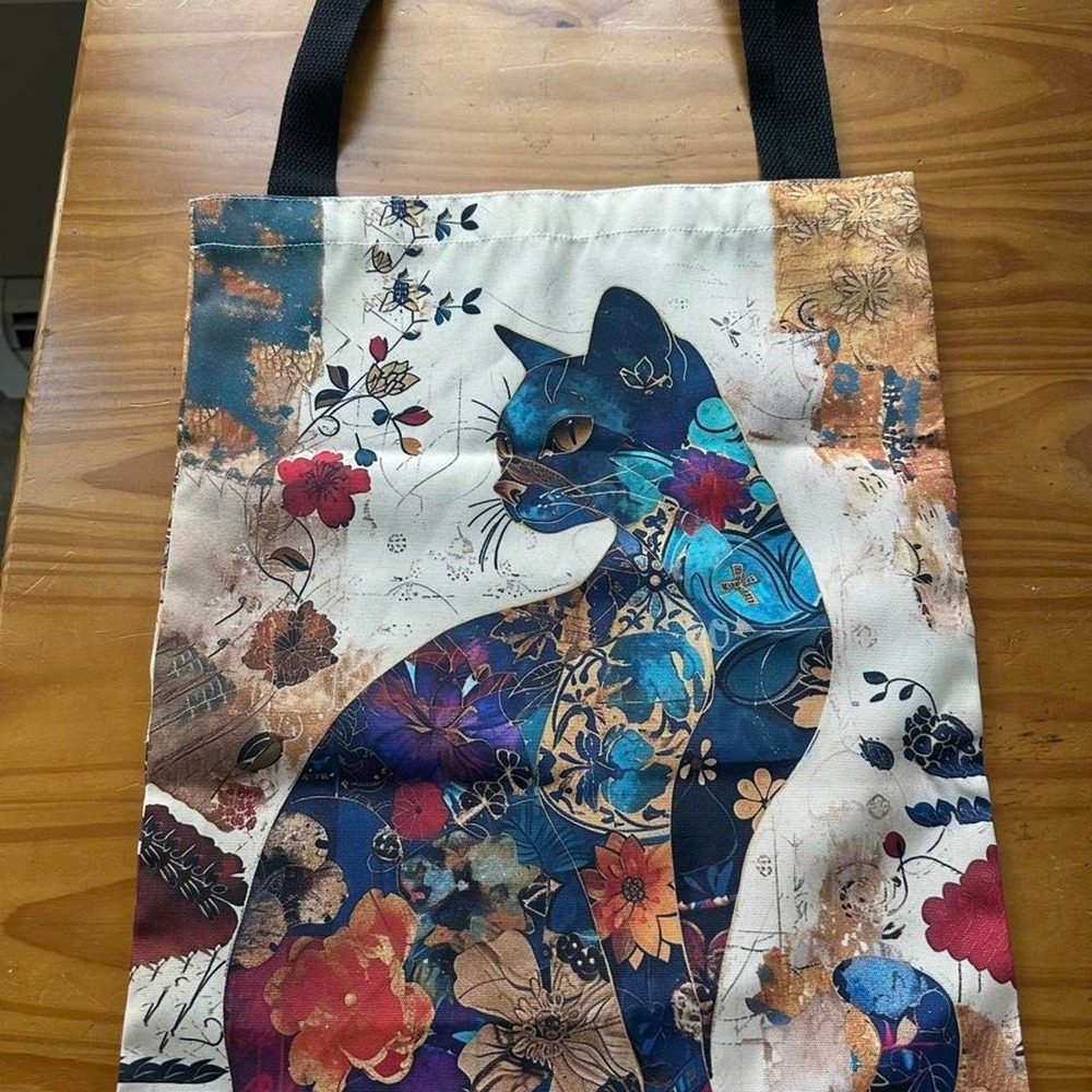 Cat Tote Bag Large New